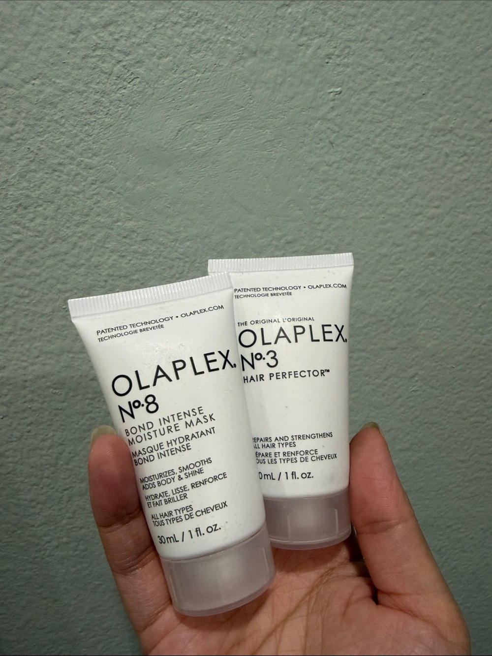 OLAPLEX No.8 Bond Intense Moisture Mask & No.3 Hair Perfector (30ml/each)